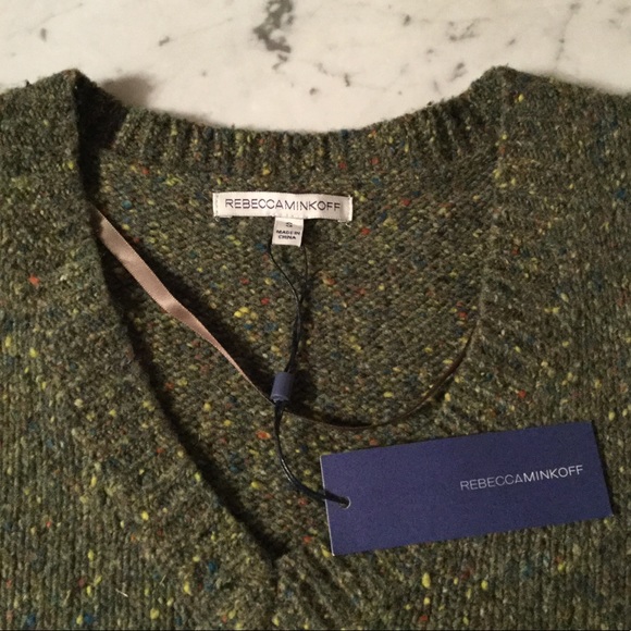 Rebecca Minkoff Cold Shoulder Sweater in Green - Picture 4 of 4